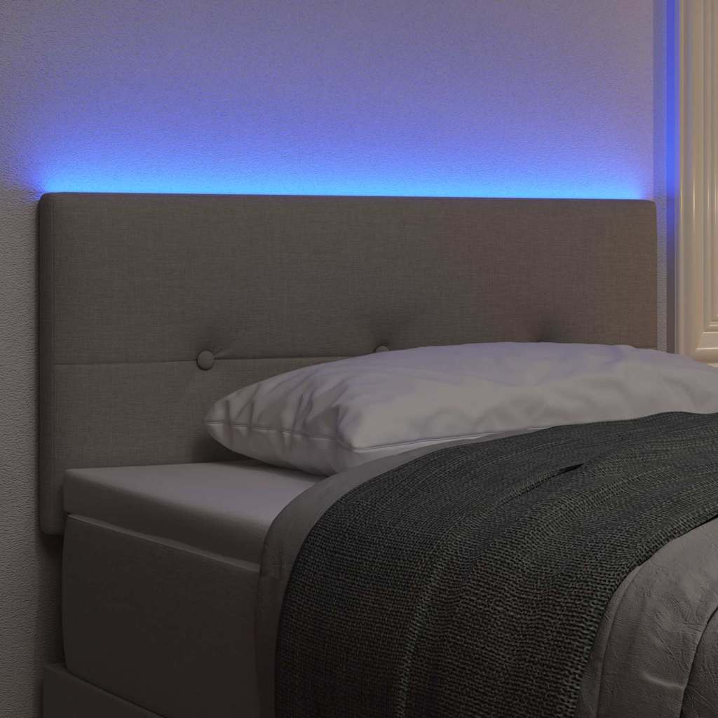 LED glava kreveta Sivo-smeđa tkanina