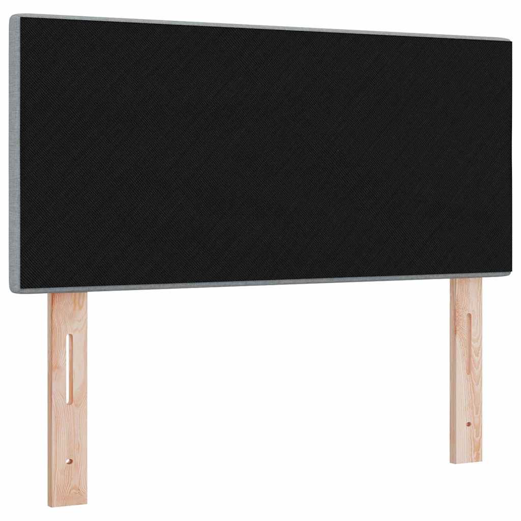 LED glava kreveta s LED trakama Svijetlo siva 100 cm tkanina