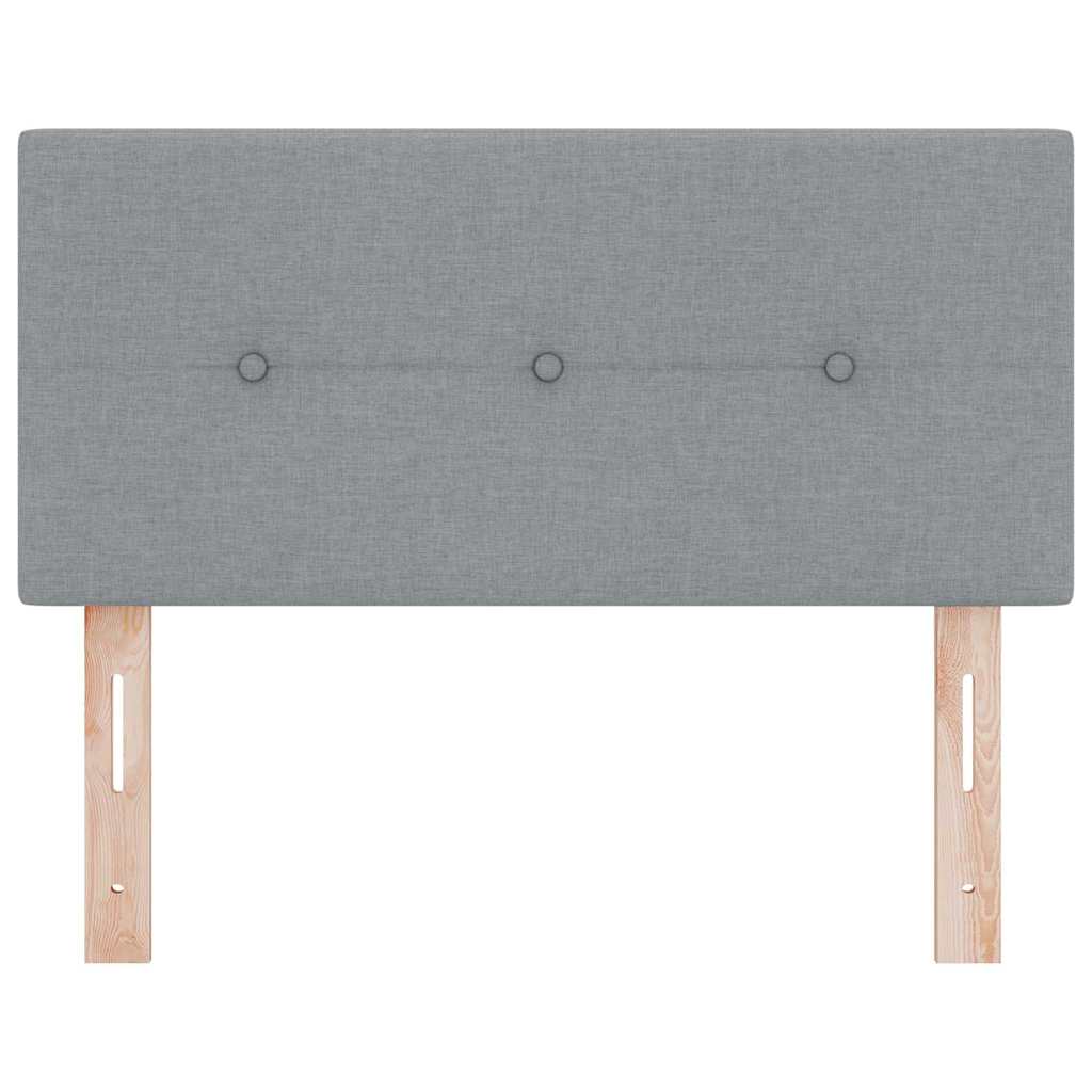 LED glava kreveta s LED trakama Svijetlo siva 100 cm tkanina