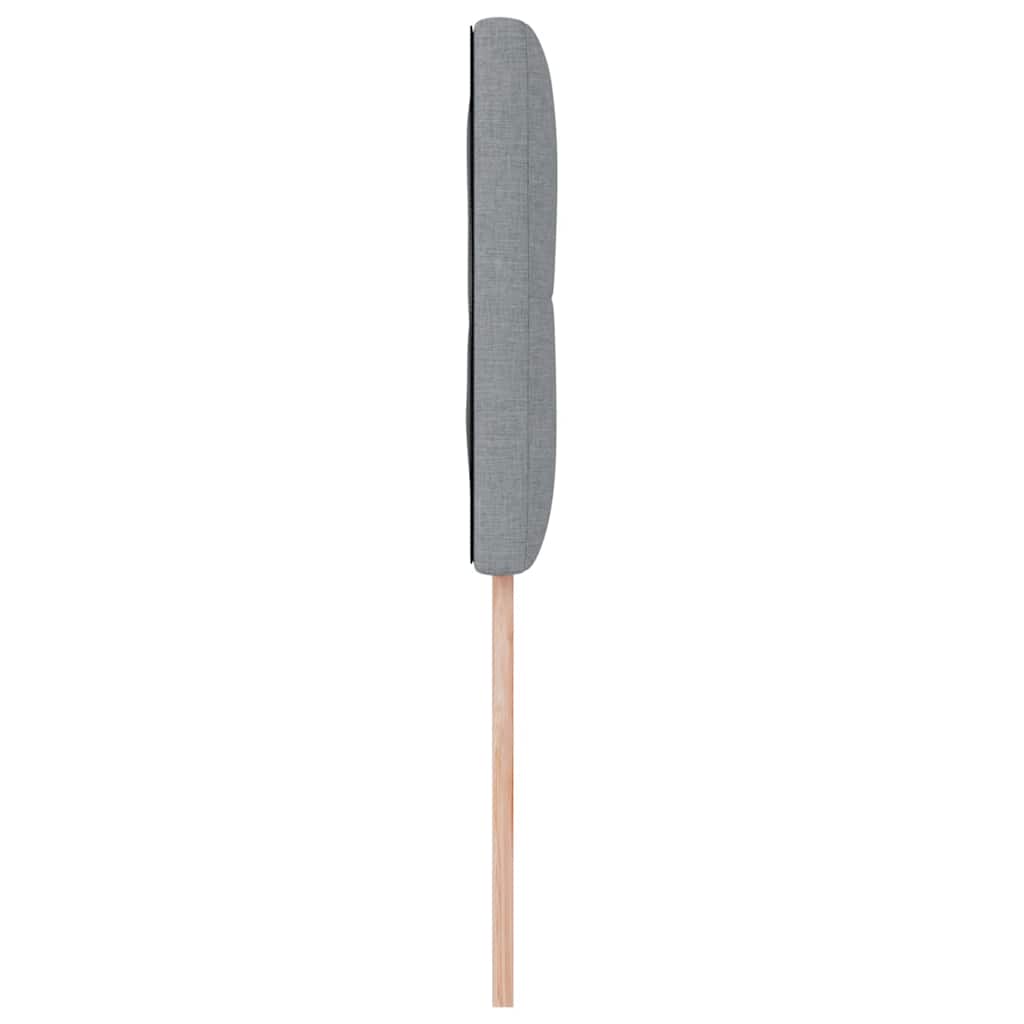LED glava kreveta s LED trakama Svijetlo siva 100 cm tkanina