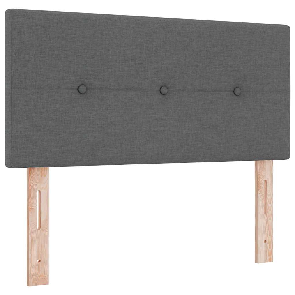 LED glava kreveta s LED trakama Tamno siva 100 cm tkanina
