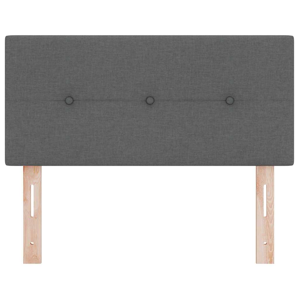 LED glava kreveta s LED trakama Tamno siva 100 cm tkanina