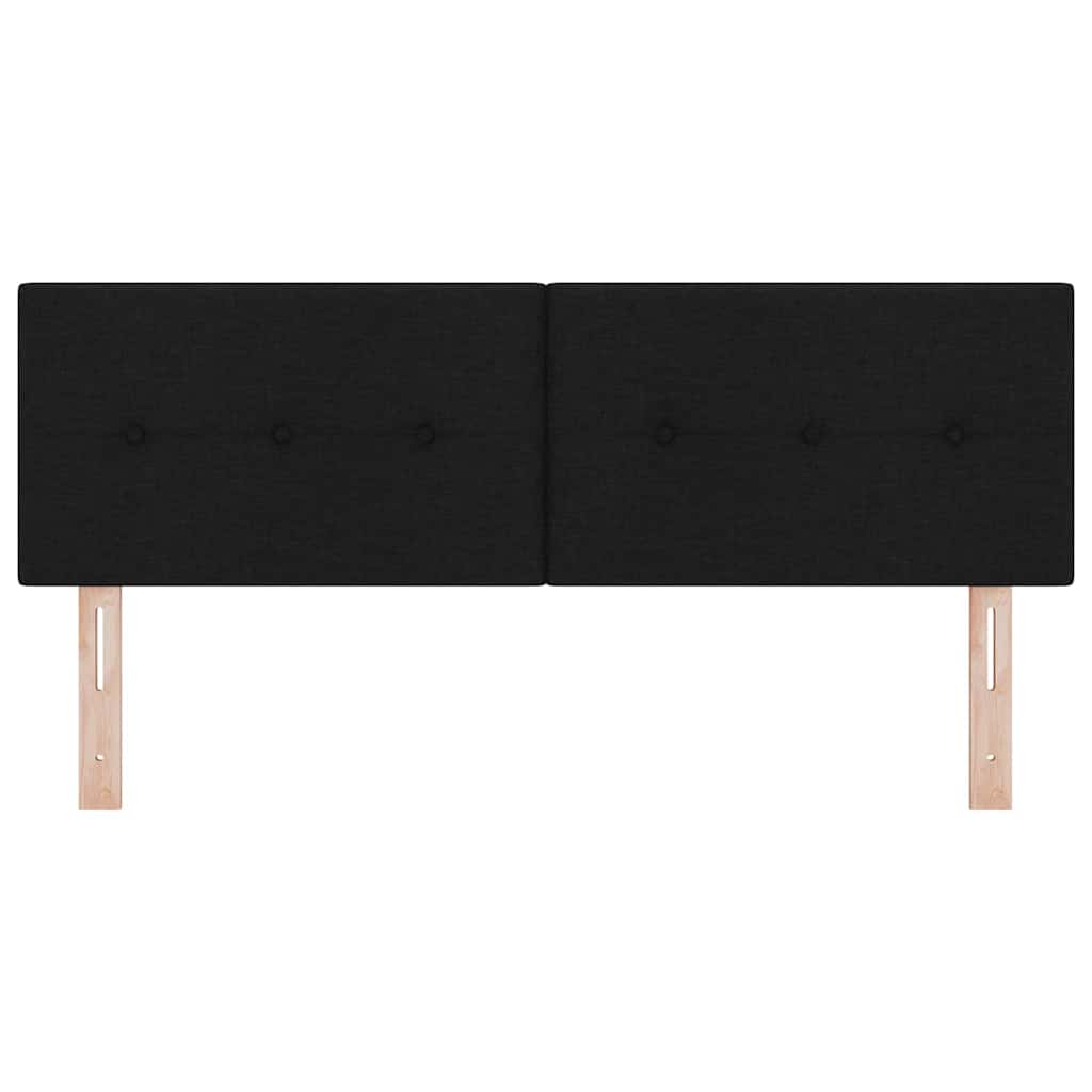 LED glava kreveta s LED trakama Crna 144 cm tkanina
