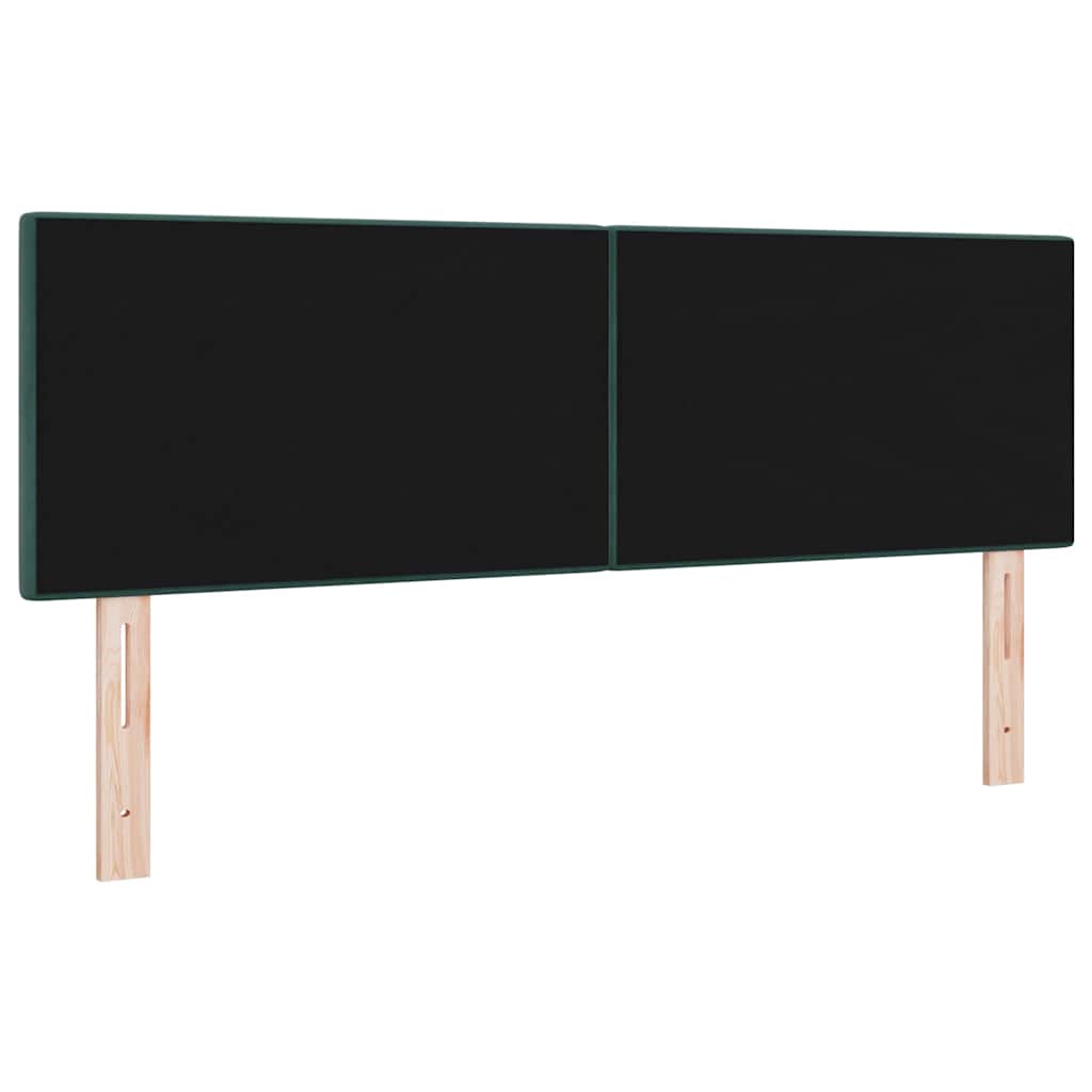LED glava kreveta s LED trakama Zelena 144 cm Baršun