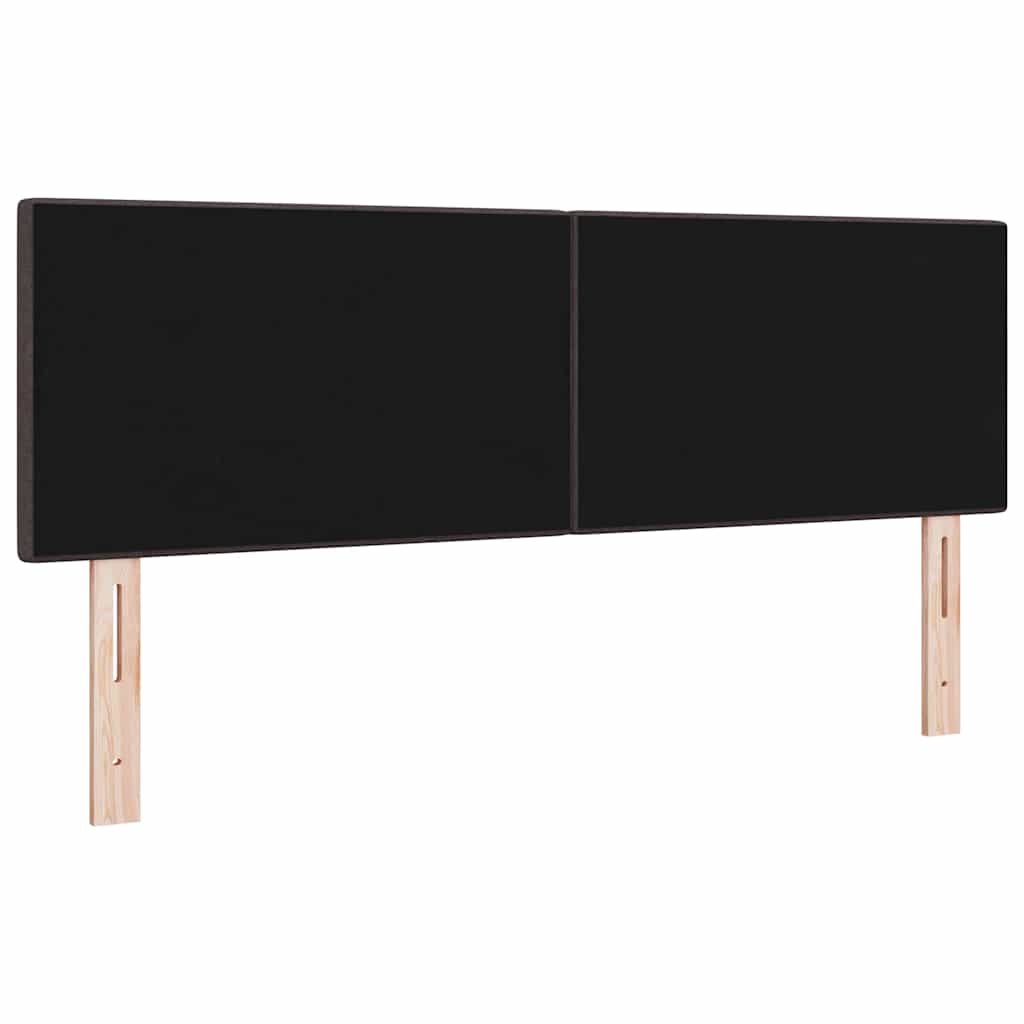 LED glava kreveta s LED trakama Tamno smeđa 160 cm tkanina
