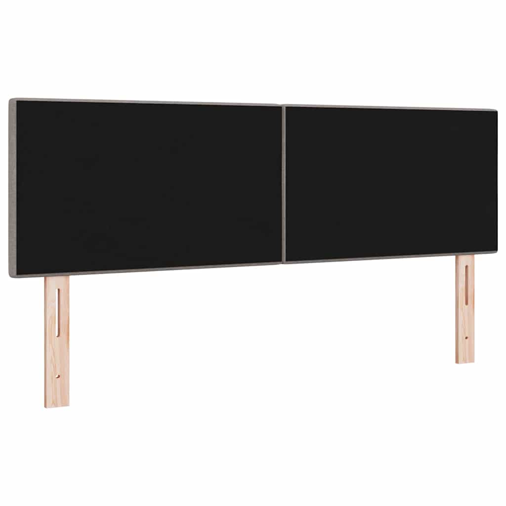 LED glava kreveta s LED trakama Sivo-smeđa 160 cm tkanina
