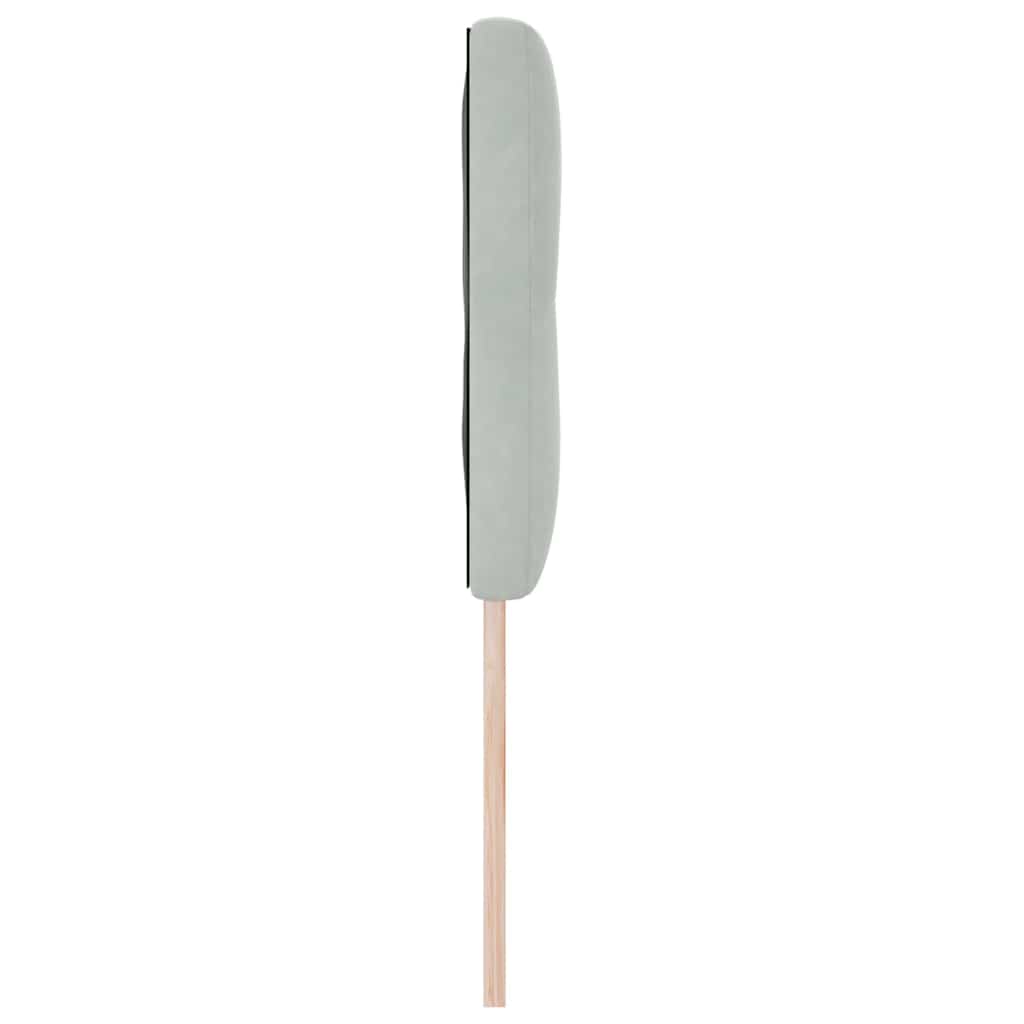 LED glava kreveta s LED trakama Svijetlo siva 160 cm Baršun