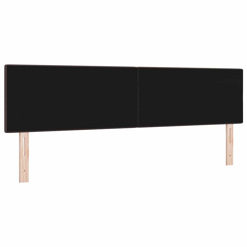 LED glava kreveta s LED trakama Tamno smeđa 180 cm tkanina