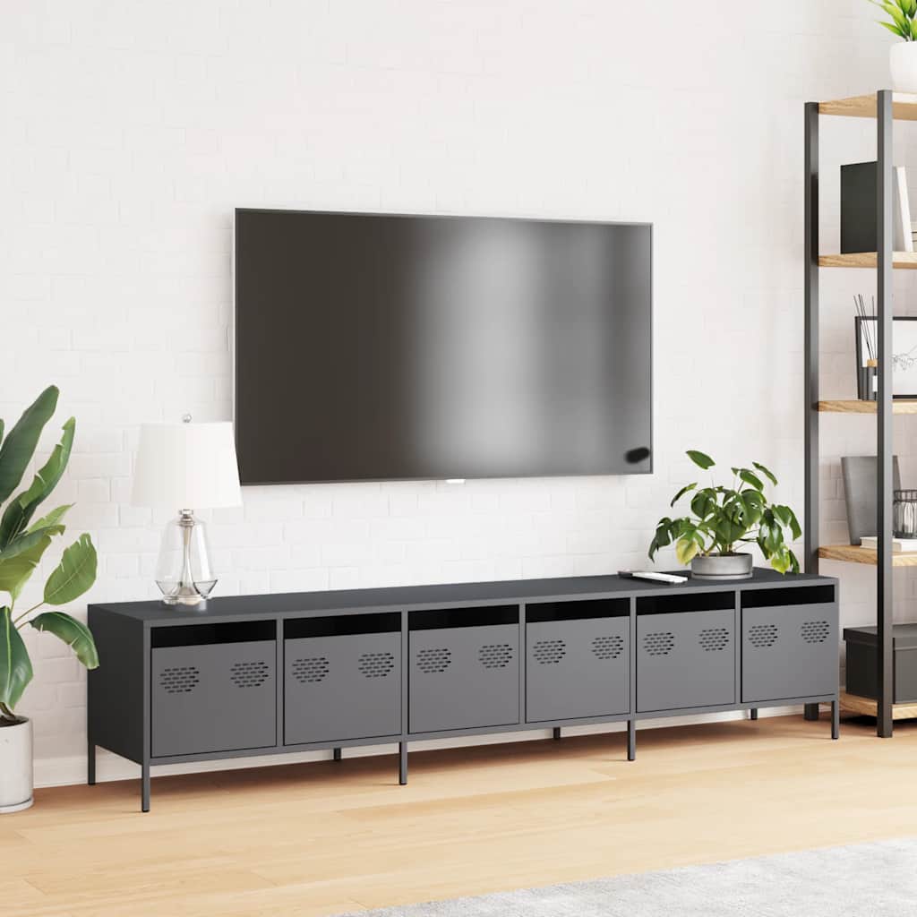TV ormarić antracit 202x39x43,5 cm hladno valjani čelik