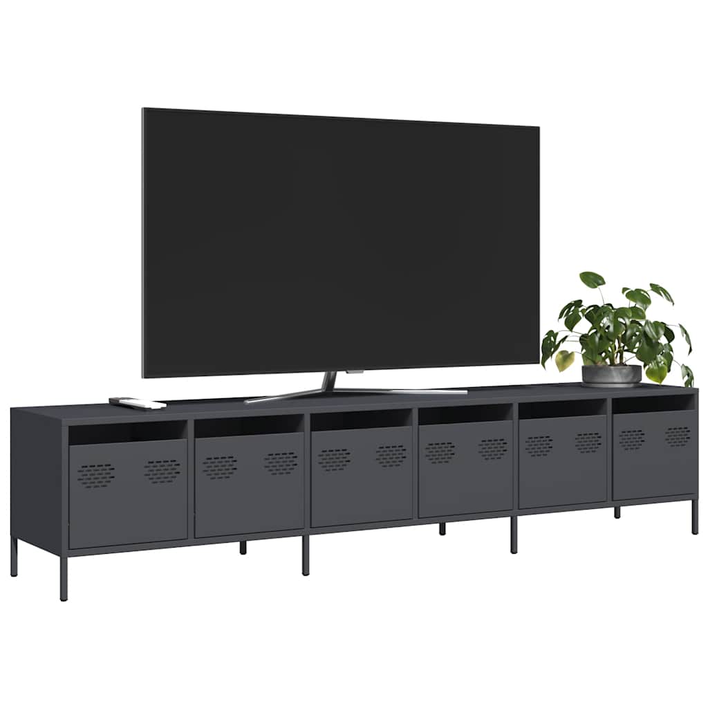 TV ormarić antracit 202x39x43,5 cm hladno valjani čelik