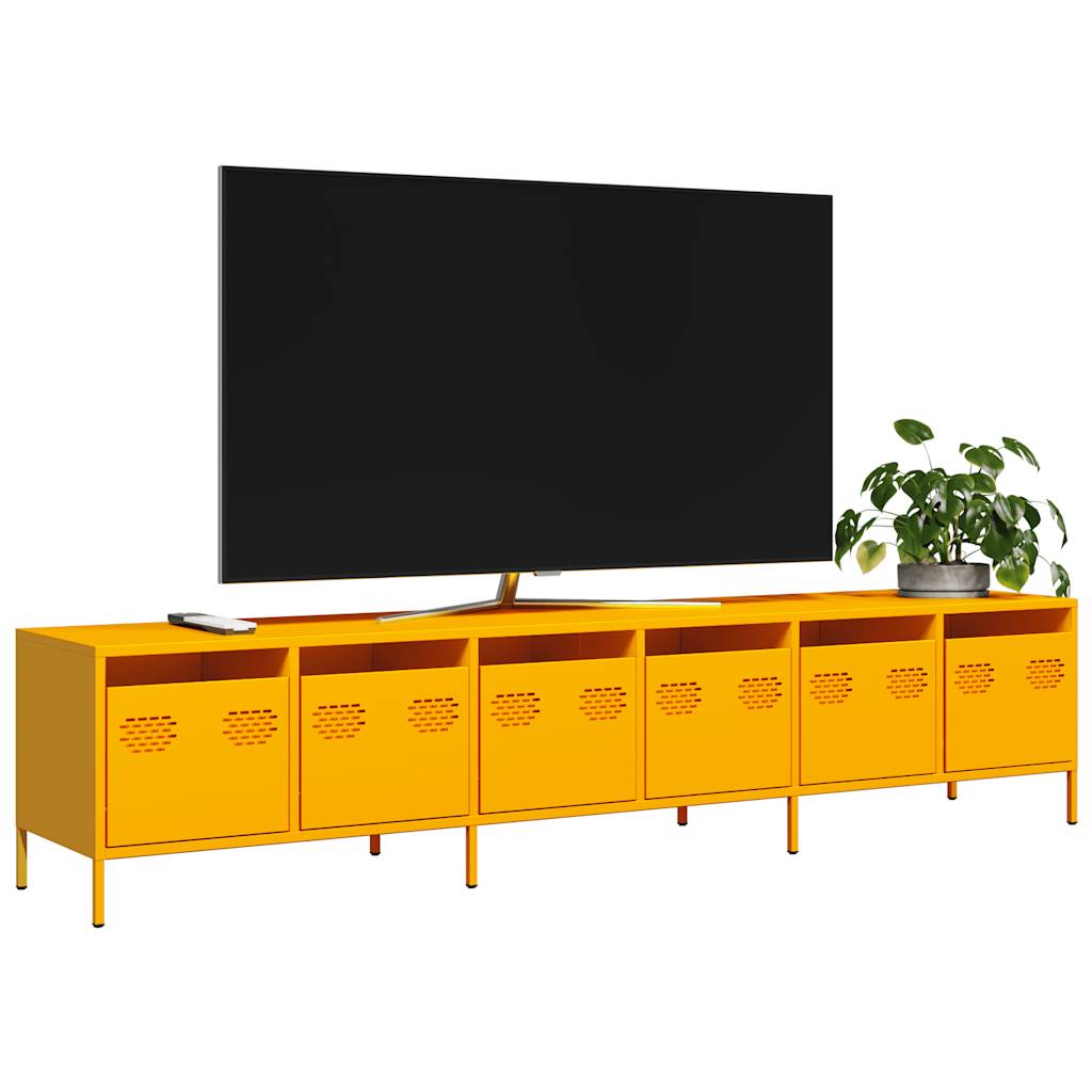TV ormarić senf žuta 202x39x43,5 cm hladno valjani čelik