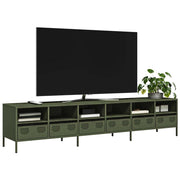 TV ormarić maslinastozeleni 202x39x43,5 cm čelični
