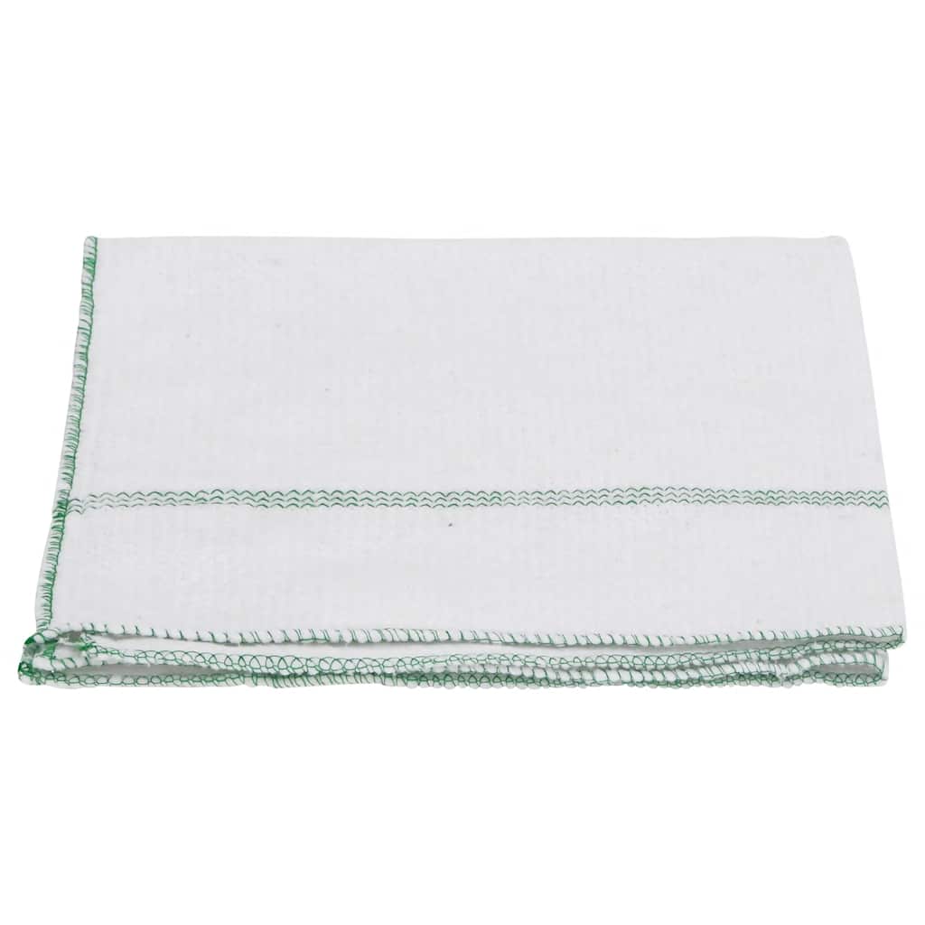 Krpe za čišćenje 10 kom bijele sa zelenim prugama 50 x 60 cm