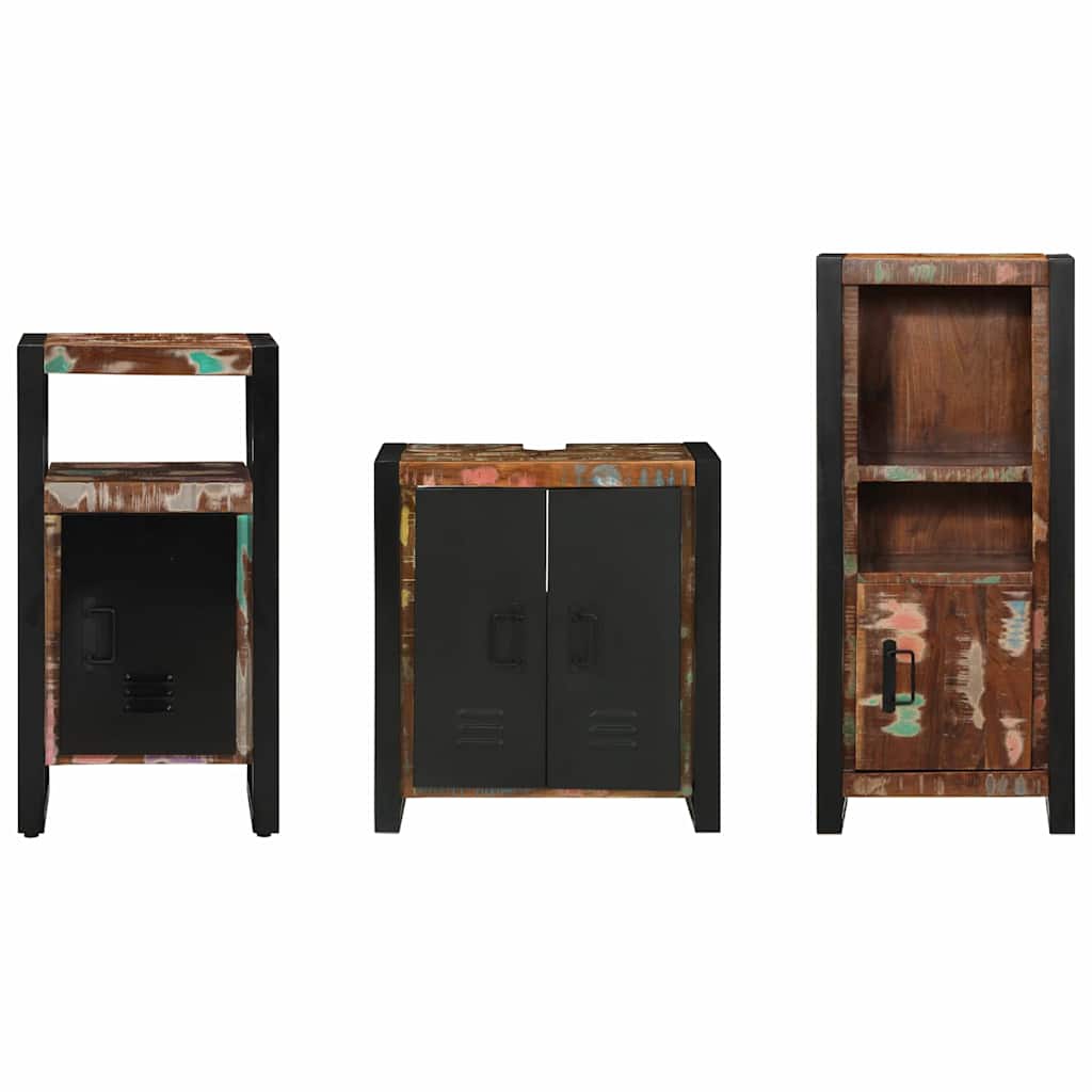 Set namještaja za kupaonicu 3 pcs Čvrsto drvo iz reciklaže