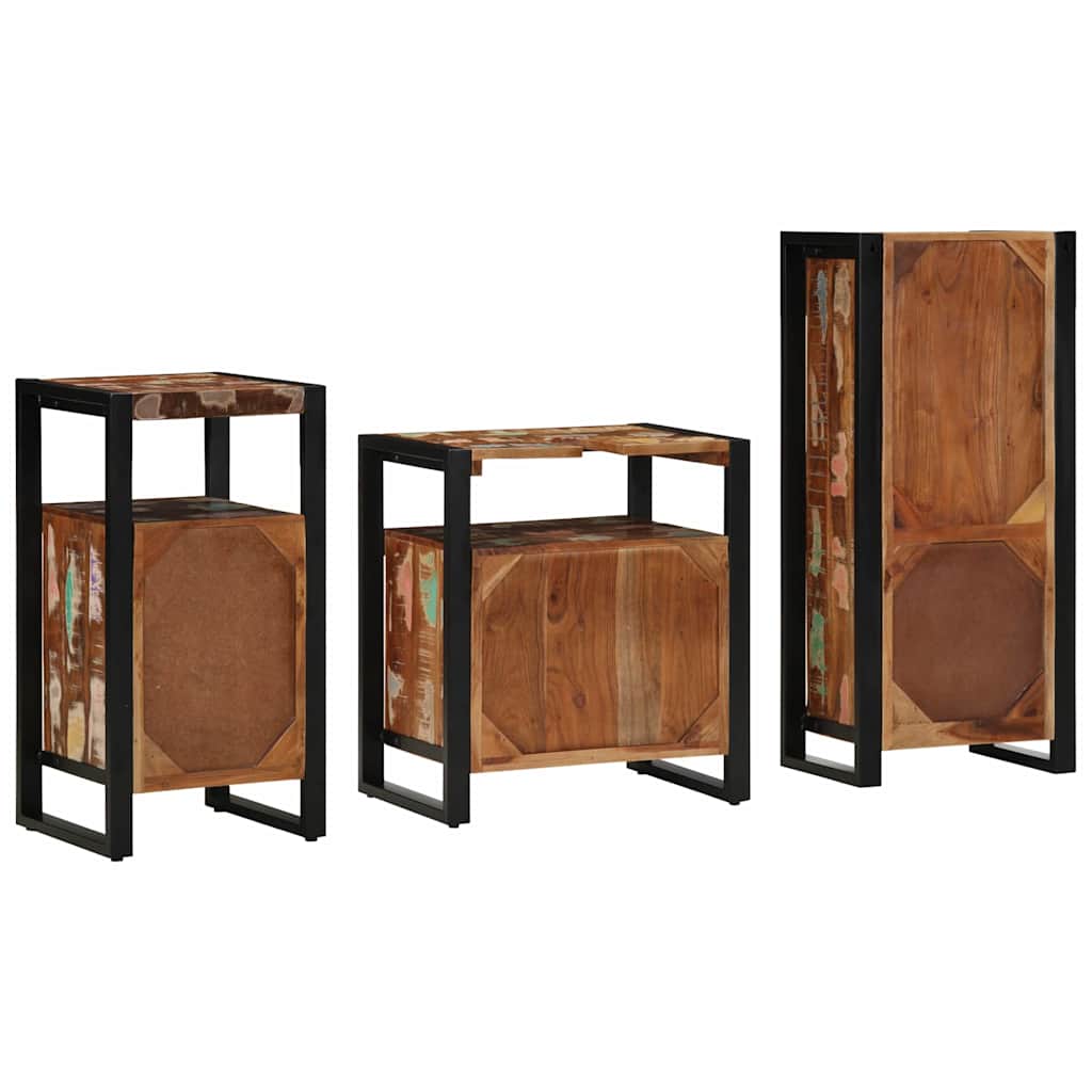 Set namještaja za kupaonicu 3 pcs Čvrsto drvo iz reciklaže