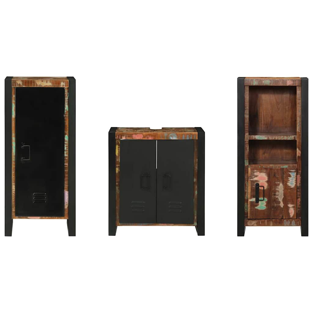 Set namještaja za kupaonicu 3 pcs Čvrsto drvo iz reciklaže