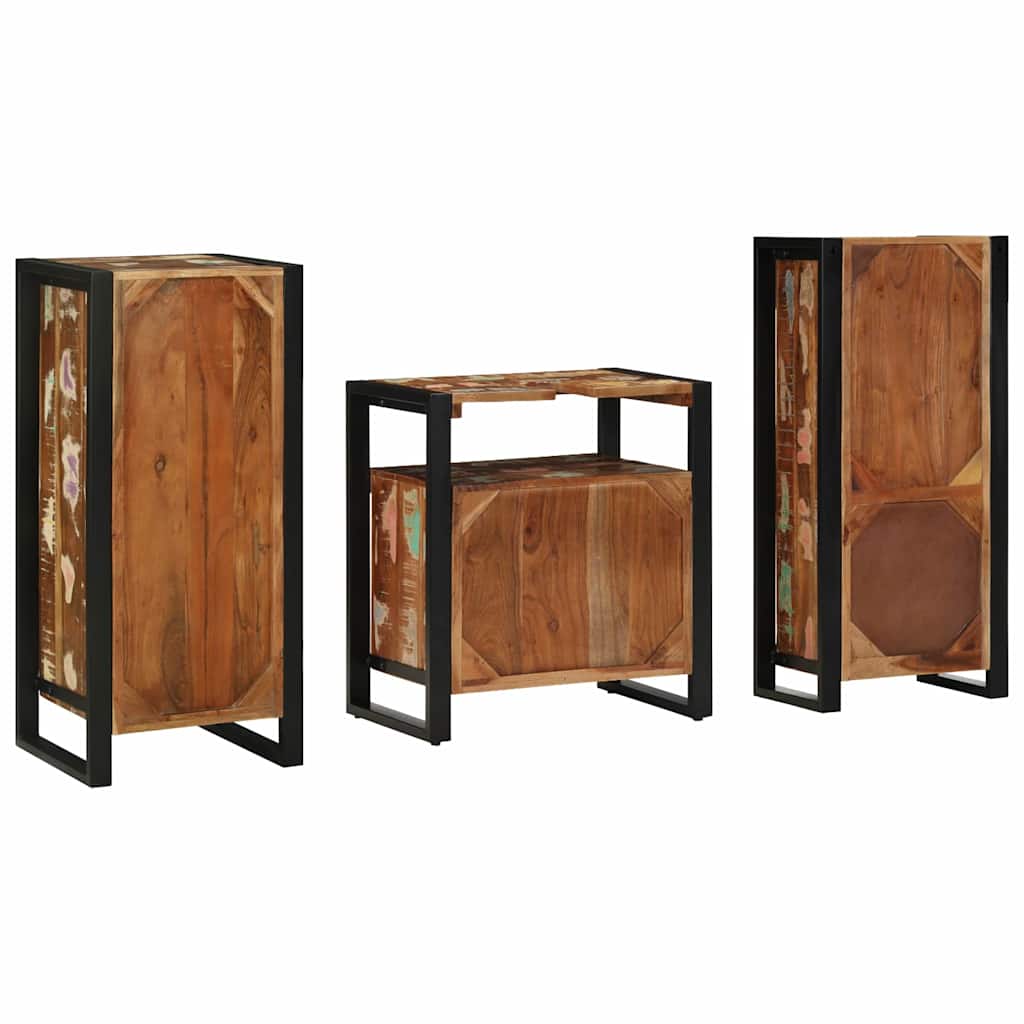 Set namještaja za kupaonicu 3 pcs Čvrsto drvo iz reciklaže