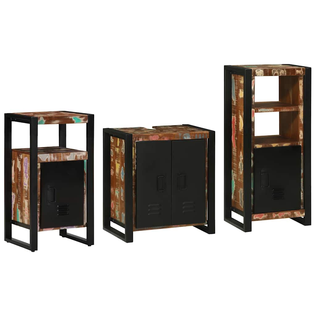 Set namještaja za kupaonicu 3 pcs Čvrsto drvo iz reciklaže