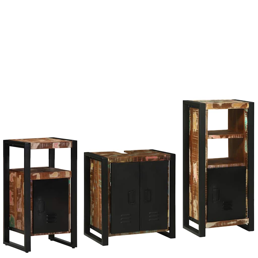 Set namještaja za kupaonicu 3 pcs Čvrsto drvo iz reciklaže