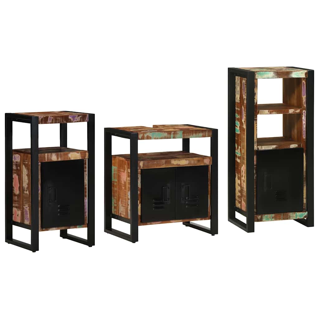 Set namještaja za kupaonicu 3 pcs Čvrsto drvo iz reciklaže