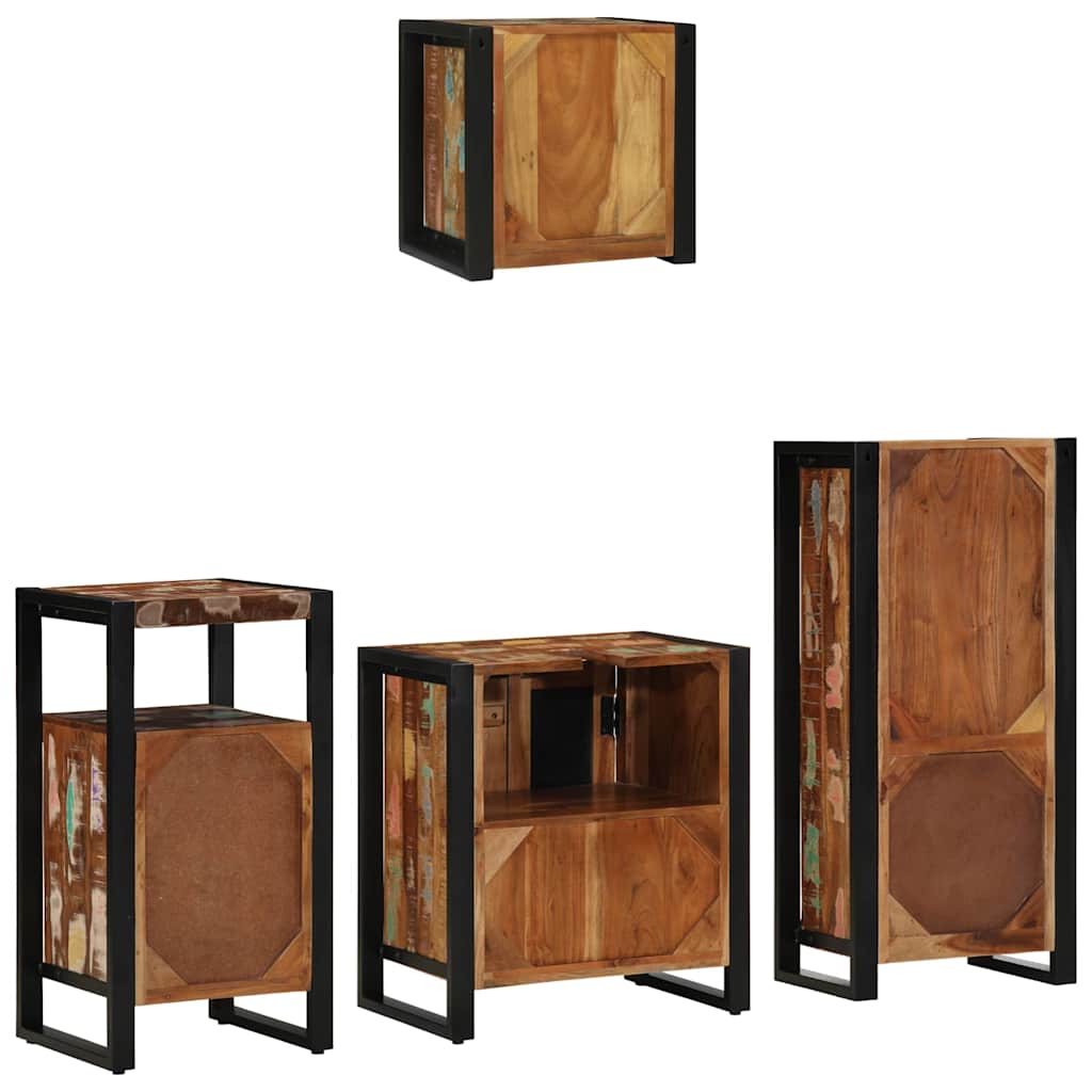 Set namještaja za kupaonicu 4 pcs Čvrsto drvo iz reciklaže