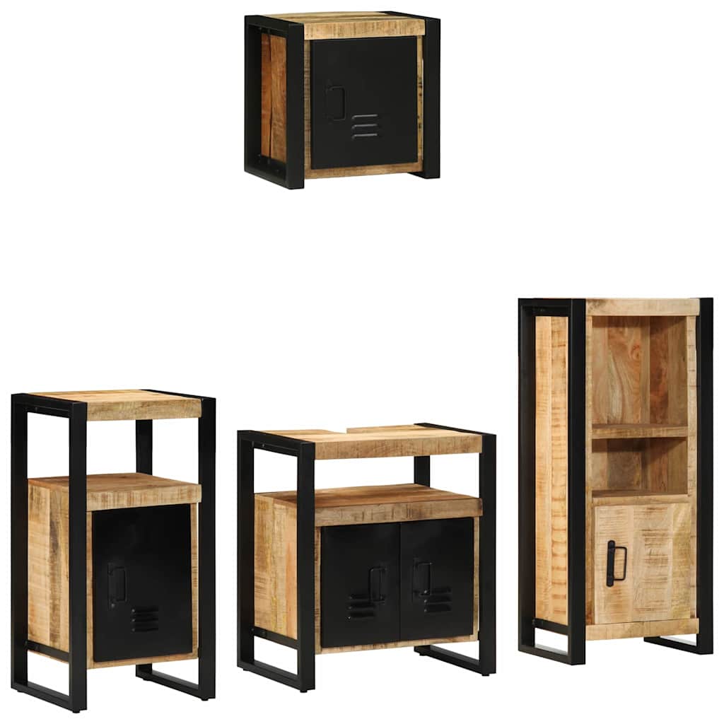Set namještaja za kupaonicu 4 kom. Smeđa i crna 55 x 35 x 60 cm