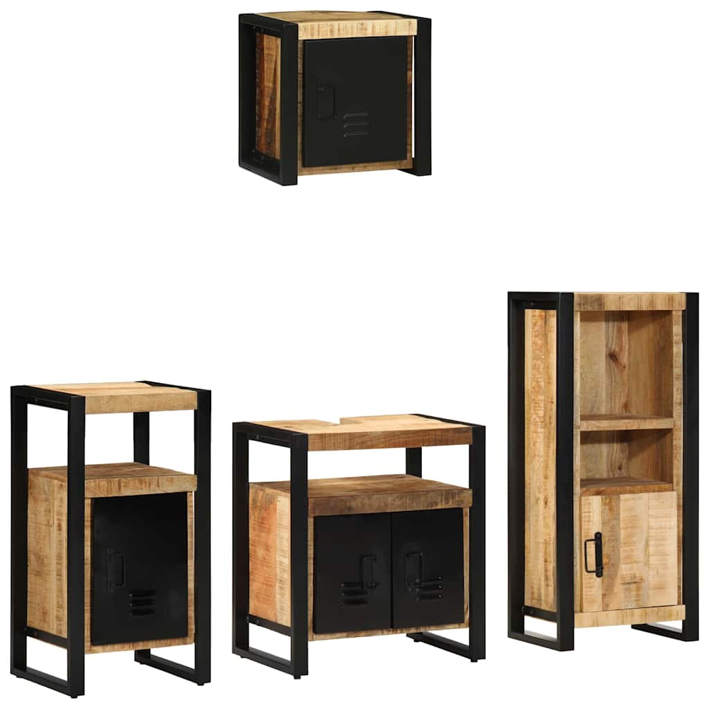 Set namještaja za kupaonicu 4 kom. Smeđa i crna 55 x 35 x 60 cm