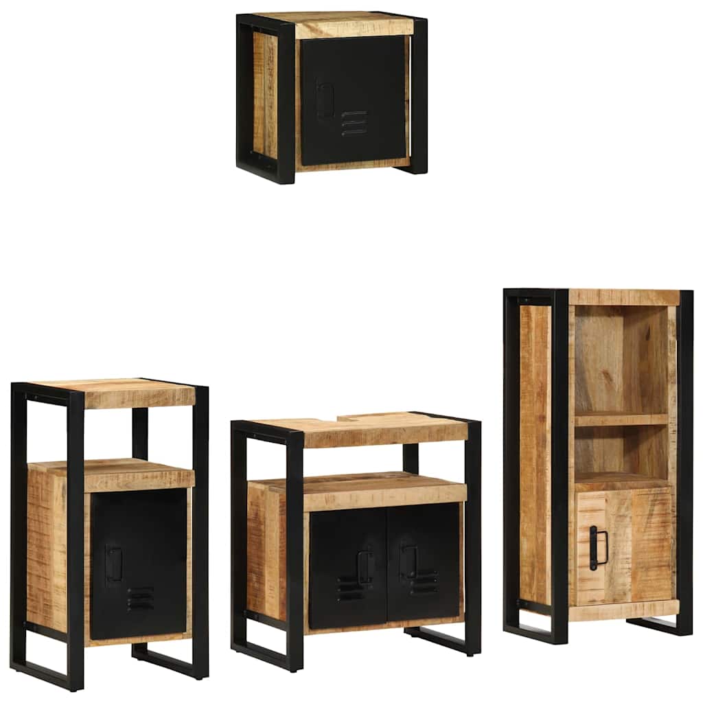 Set namještaja za kupaonicu 4 kom. Smeđa i crna 55 x 35 x 60 cm