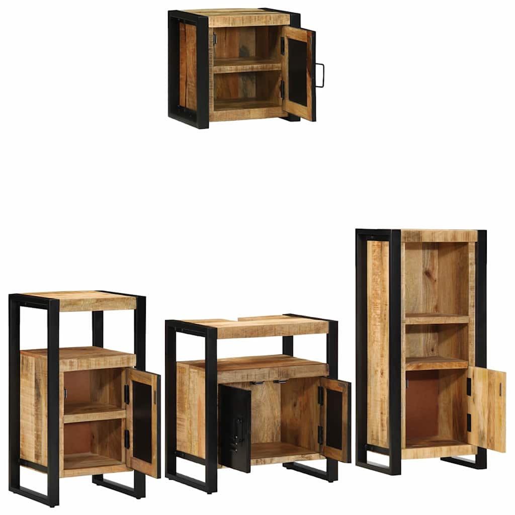 Set namještaja za kupaonicu 4 kom. Smeđa i crna 55 x 35 x 60 cm