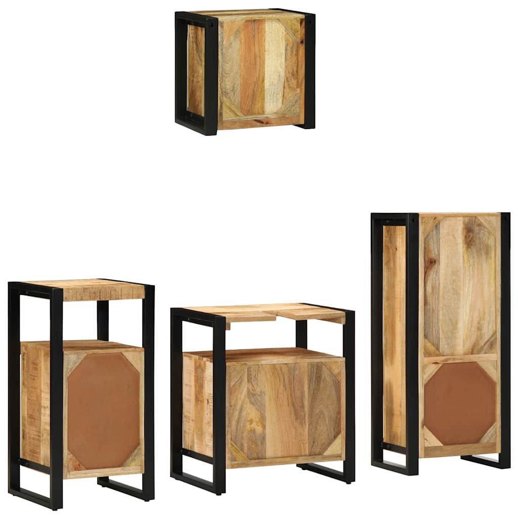 Set namještaja za kupaonicu 4 kom. Smeđa i crna 55 x 35 x 60 cm