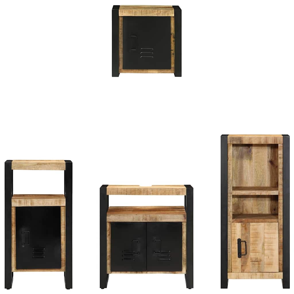 Set namještaja za kupaonicu 4 kom. Smeđa i crna 55 x 35 x 60 cm