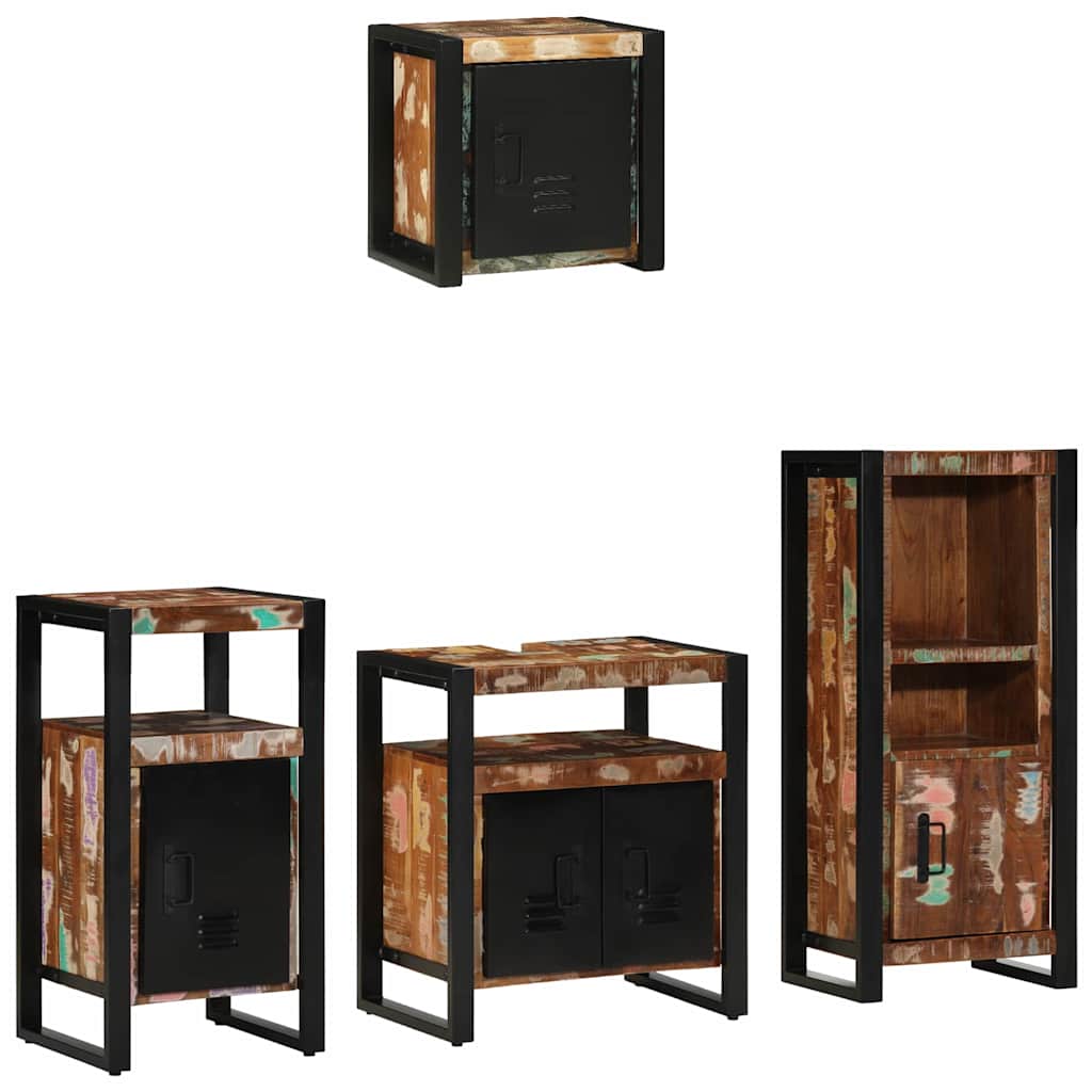 Set namještaja za kupaonicu 4 pcs Čvrsto drvo iz reciklaže