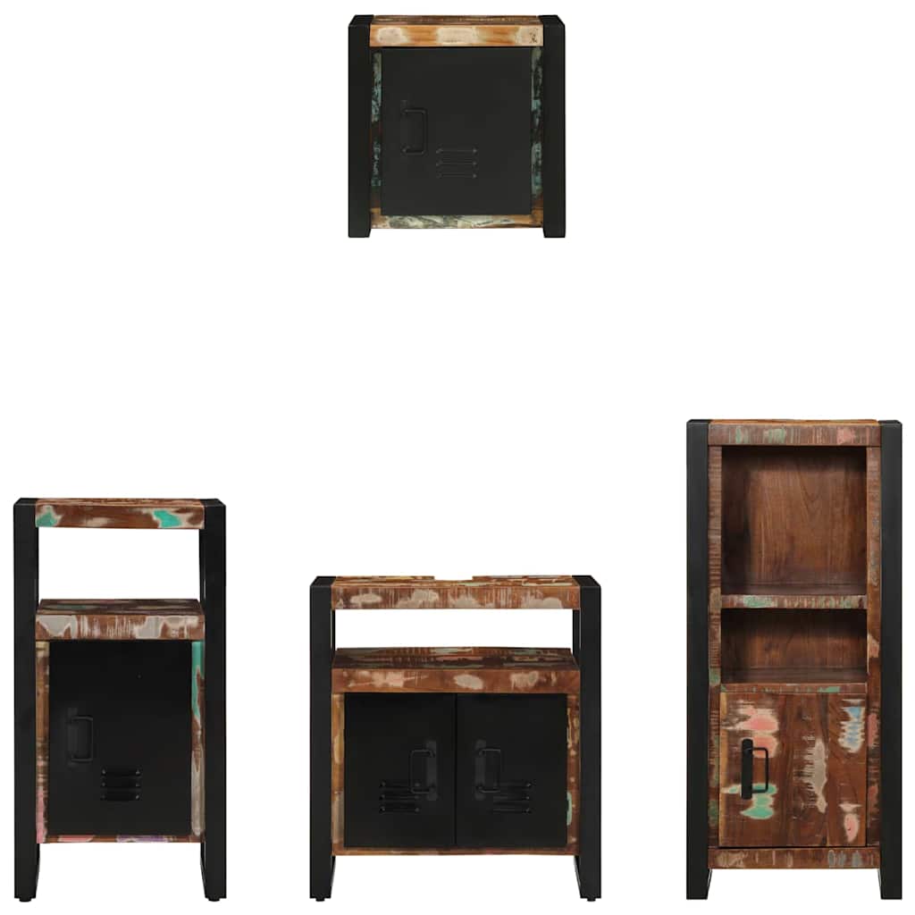 Set namještaja za kupaonicu 4 pcs Čvrsto drvo iz reciklaže