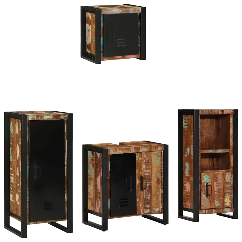 Set namještaja za kupaonicu 4 pcs Čvrsto drvo iz reciklaže