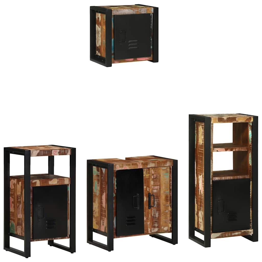 Set namještaja za kupaonicu 4 pcs Čvrsto drvo iz reciklaže