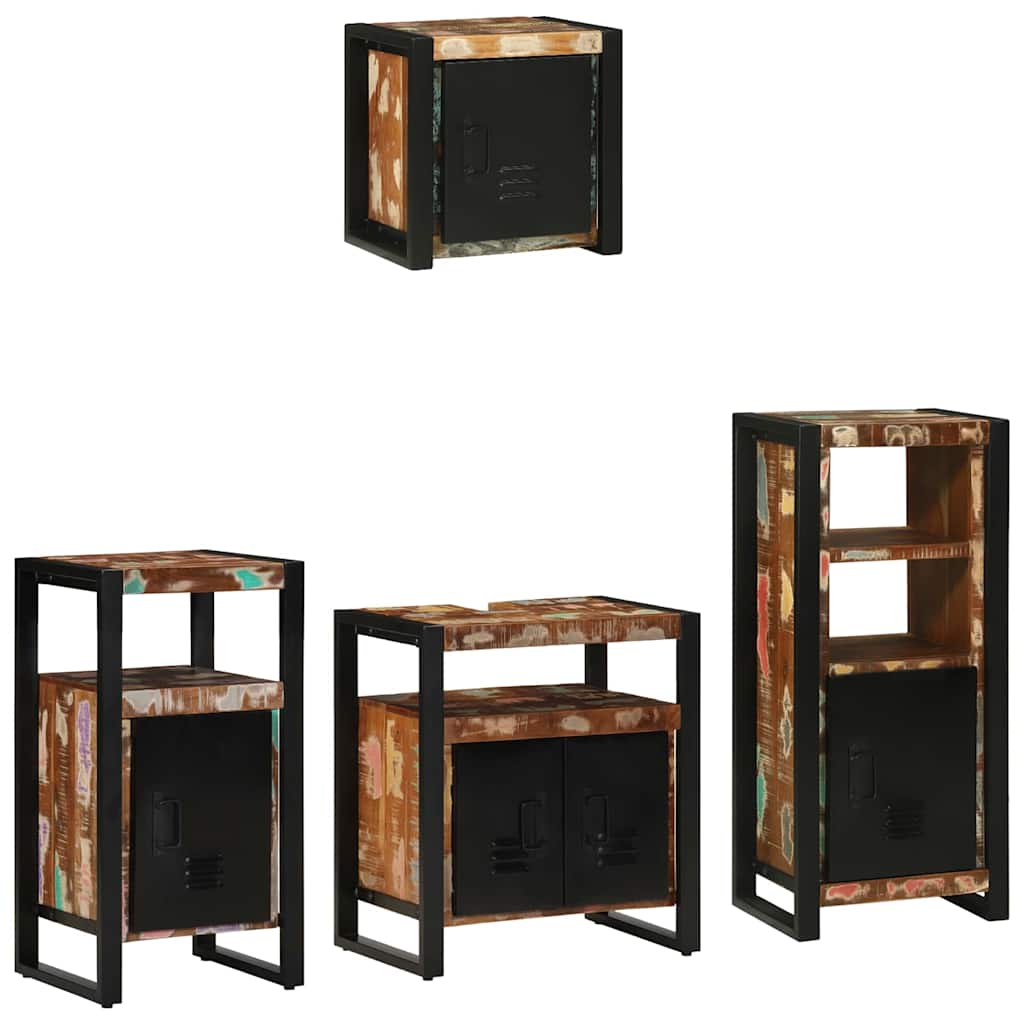 Set namještaja za kupaonicu 4 pcs Čvrsto drvo iz reciklaže