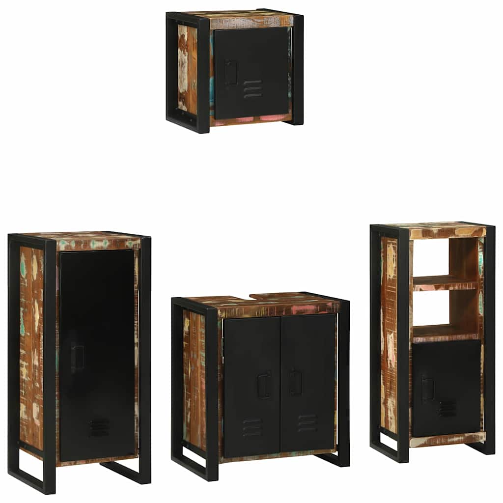 Set namještaja za kupaonicu 4 pcs Čvrsto drvo iz reciklaže
