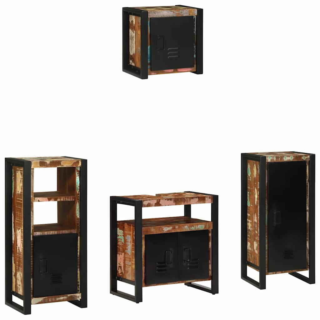 Set namještaja za kupaonicu 4 pcs Čvrsto drvo iz reciklaže