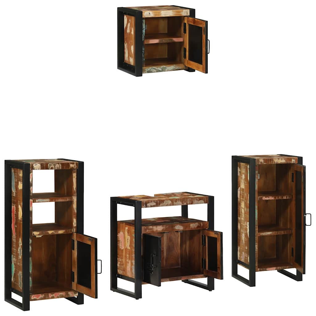 Set namještaja za kupaonicu 4 pcs Čvrsto drvo iz reciklaže