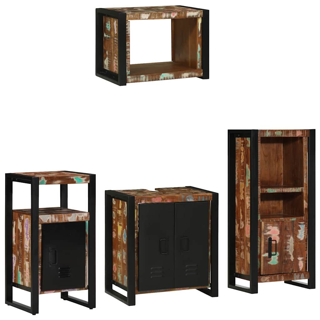 Set namještaja za kupaonicu 4 pcs Čvrsto drvo iz reciklaže
