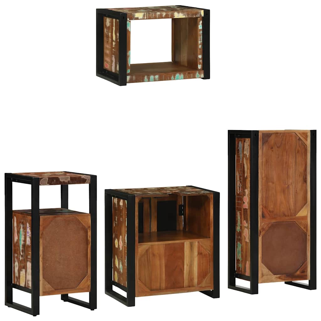 Set namještaja za kupaonicu 4 pcs Čvrsto drvo iz reciklaže