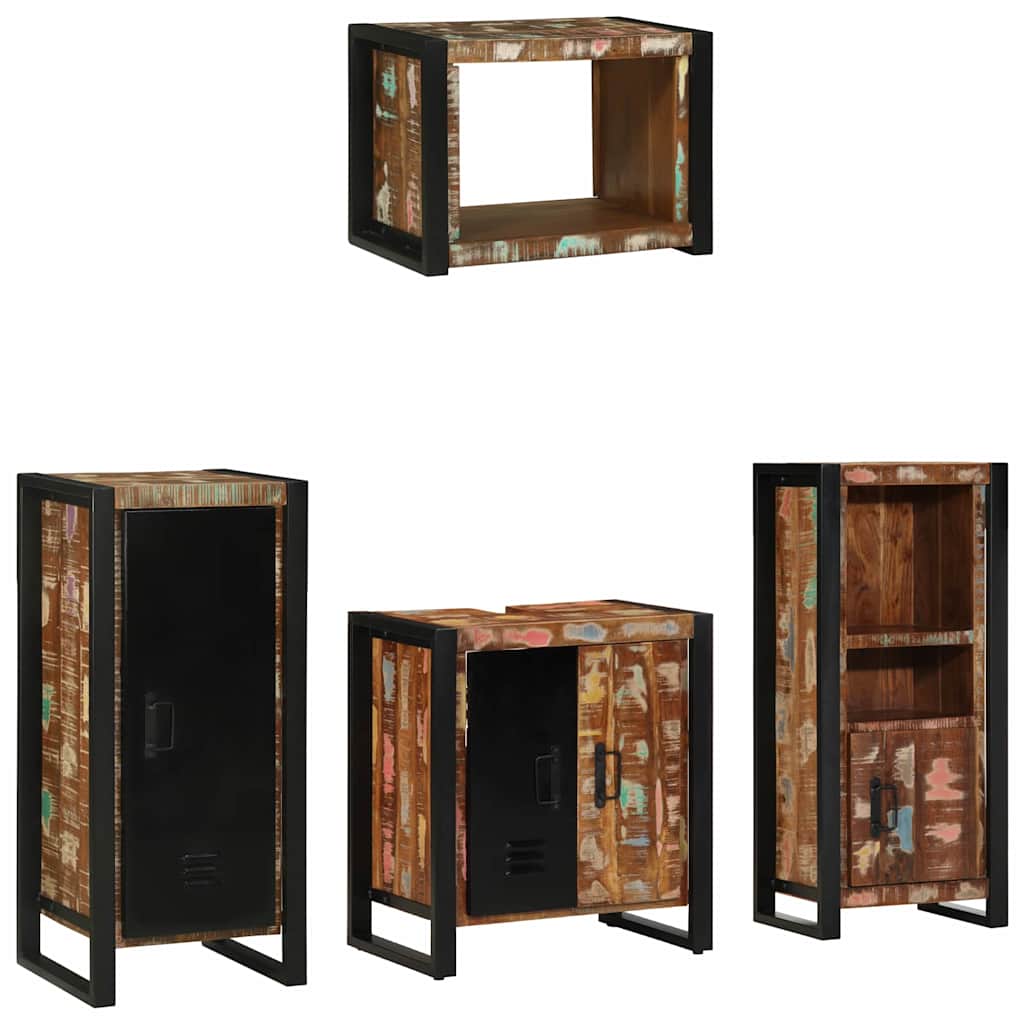 Set namještaja za kupaonicu 4 pcs Čvrsto drvo iz reciklaže