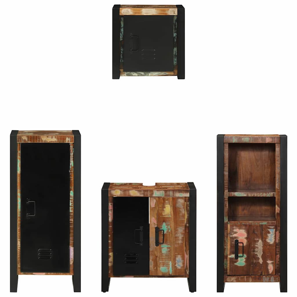Set namještaja za kupaonicu 4 pcs Čvrsto drvo iz reciklaže