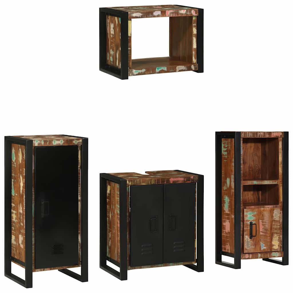 Set namještaja za kupaonicu 4 pcs Čvrsto drvo iz reciklaže