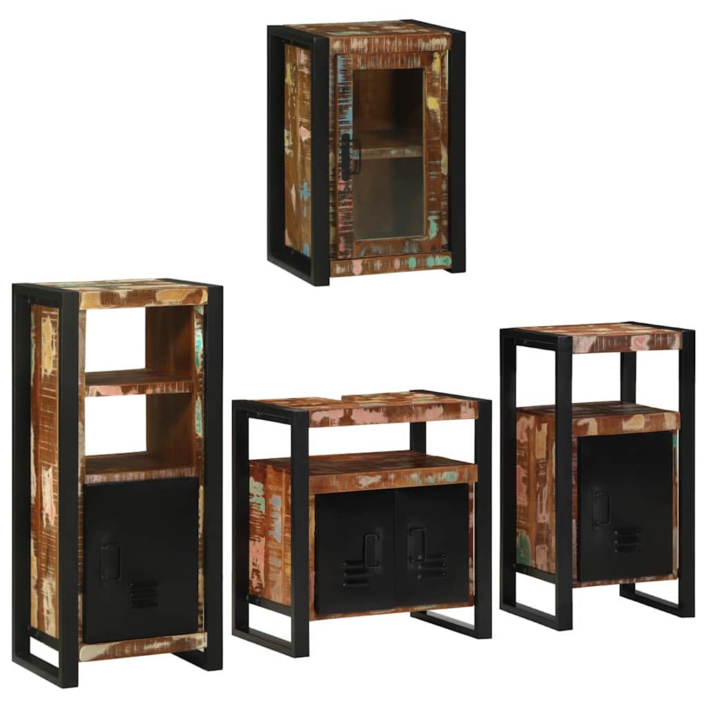 Set namještaja za kupaonicu 4 kom. Šareni 55 x 35 x 60 cm
