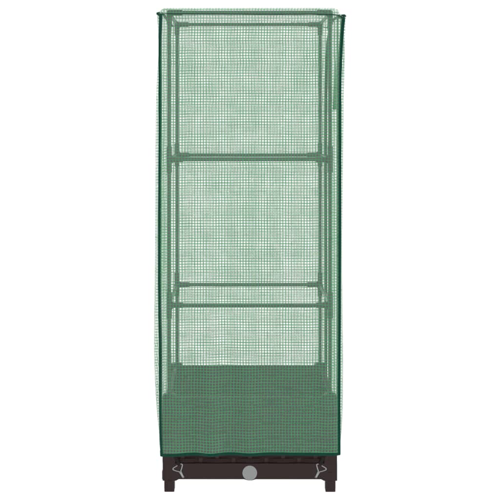 Povišena gredica s pokrovom za staklenik 40 x 40 x 123 cm