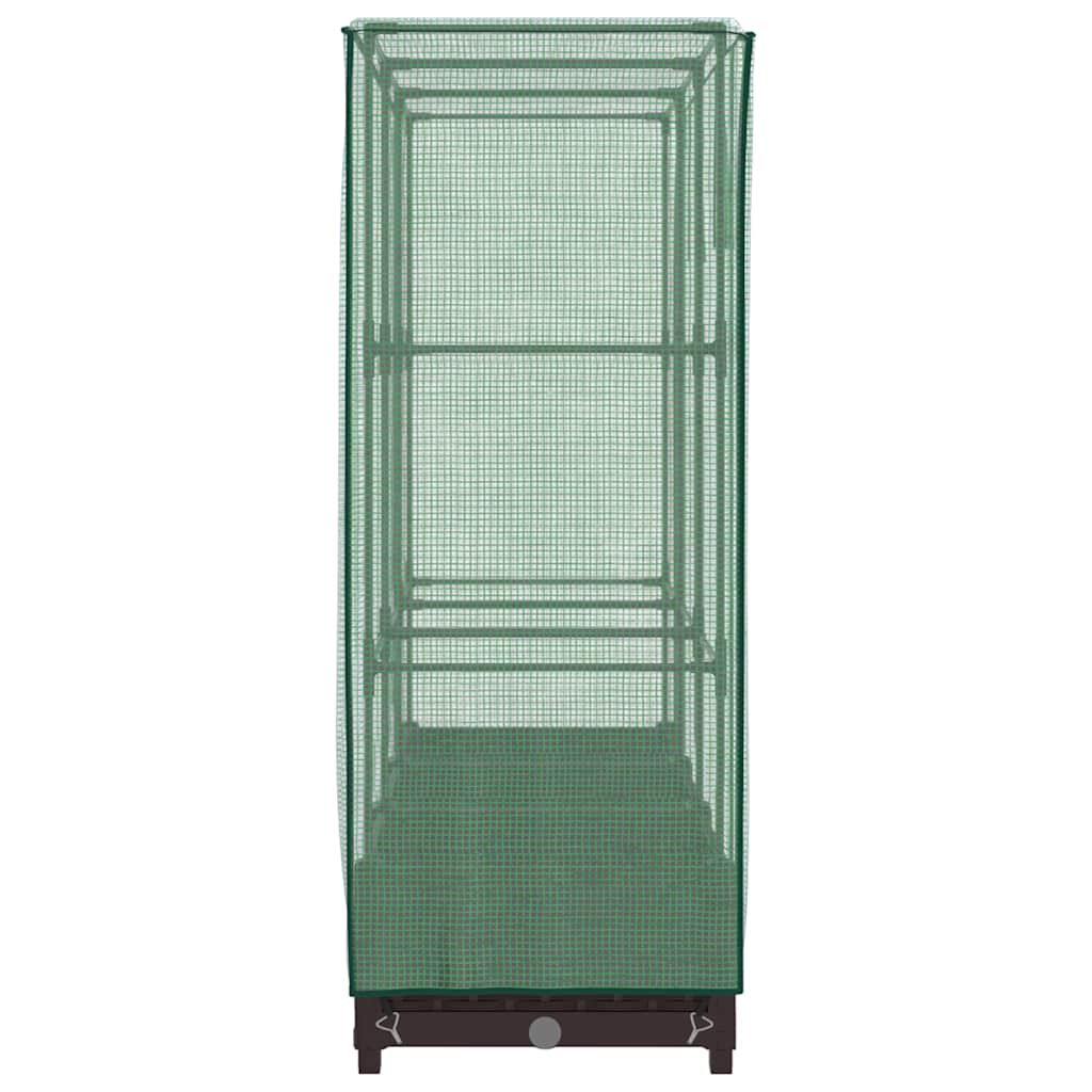 Povišena gredica s pokrovom za staklenik 120 x 40 x 123 cm