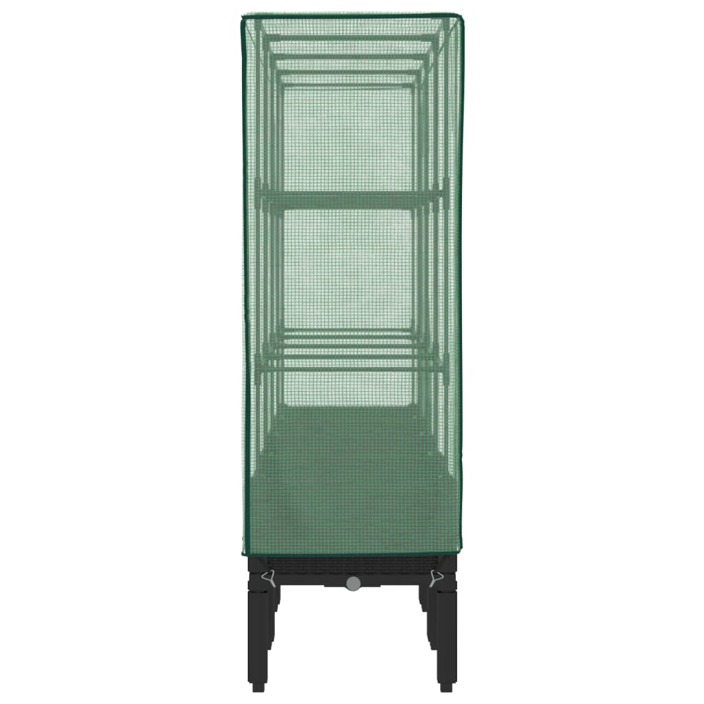 Povišena gredica s pokrovom za staklenik 160 x 40 x 140 cm