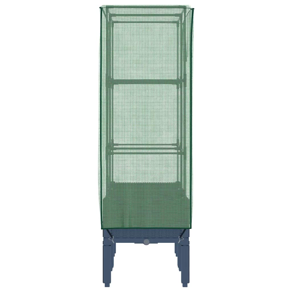 Povišena gredica s pokrovom za staklenik 80 x 40 x 140 cm