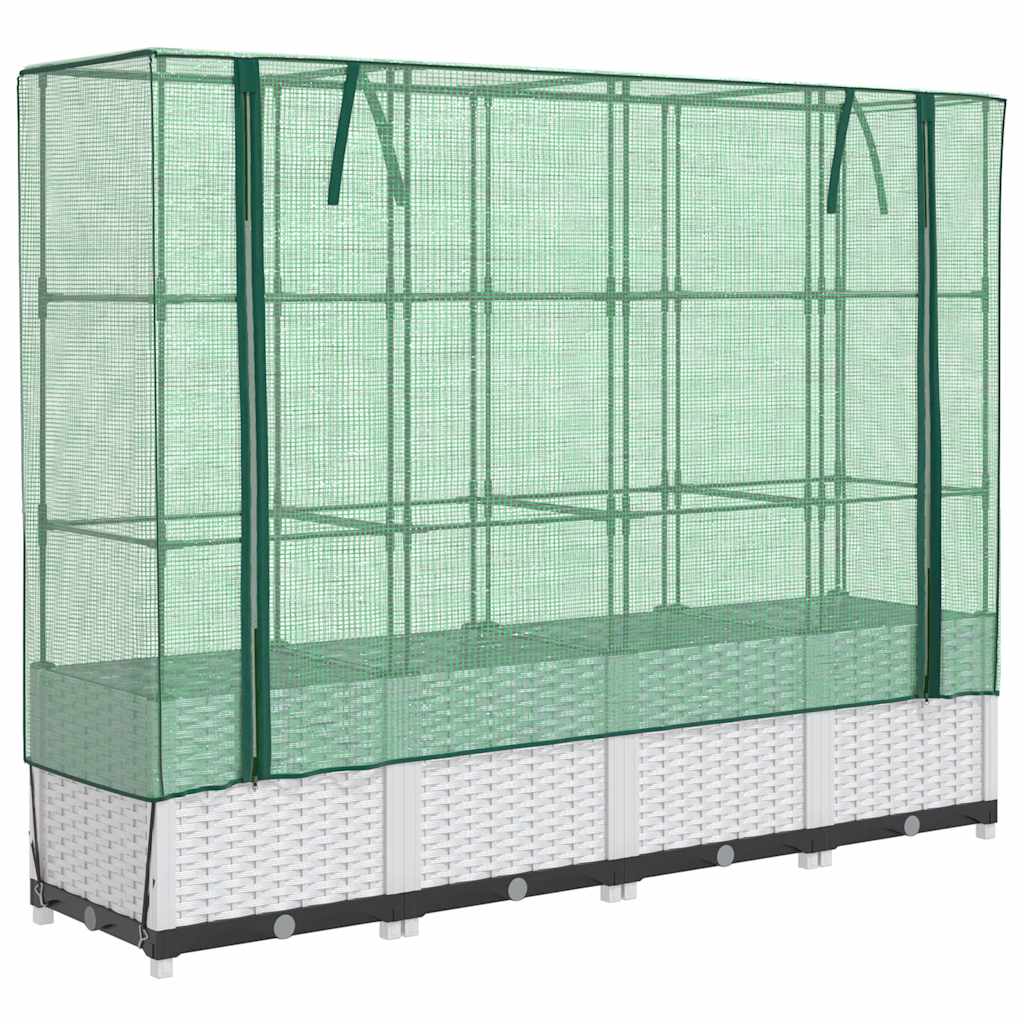 Povišena gredica s pokrovom za staklenik 160 x 40 x 138 cm
